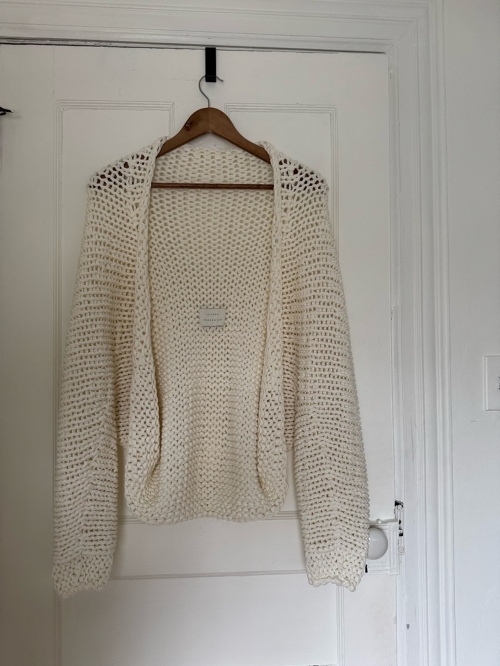 Lauren Manoogian Cream Open Weave Cardigan